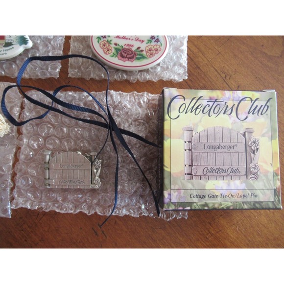 Lot of 5x Longaberger Baskets Tie-On 1996-2001 Cottage Gate Mothers Day 25th - Picture 6 of 12